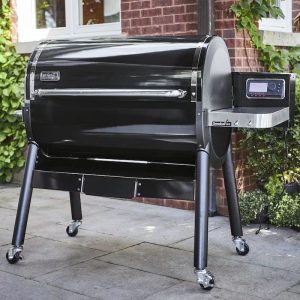 weber smokefire ex6 wood fired pellet grill – black