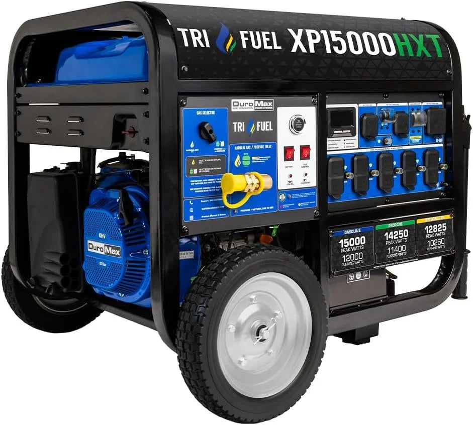 duromax 15,000 watt tri fuel portables generators xp15000hxt duromax 15,000 watt tri fuel portables generators xp15000hxt