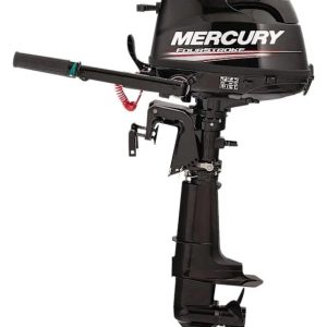 mercury 5hp tiller fourstroke outboard motor – 15″ shaft, manual tilt/trim, manual start