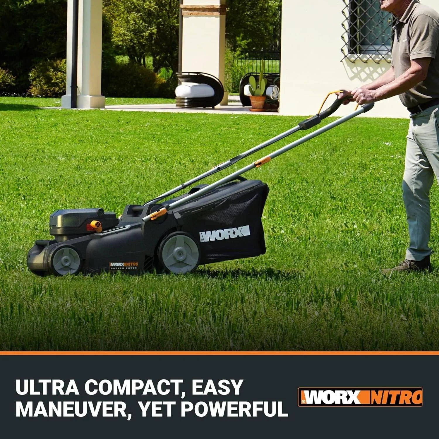 worx nitro 40v 16″ cordless lawn mowers w/brushless motor 2.0 & intellicut. worx nitro 40v 16″ cordless lawn mowers w/brushless motor 2.0 & intellicut.