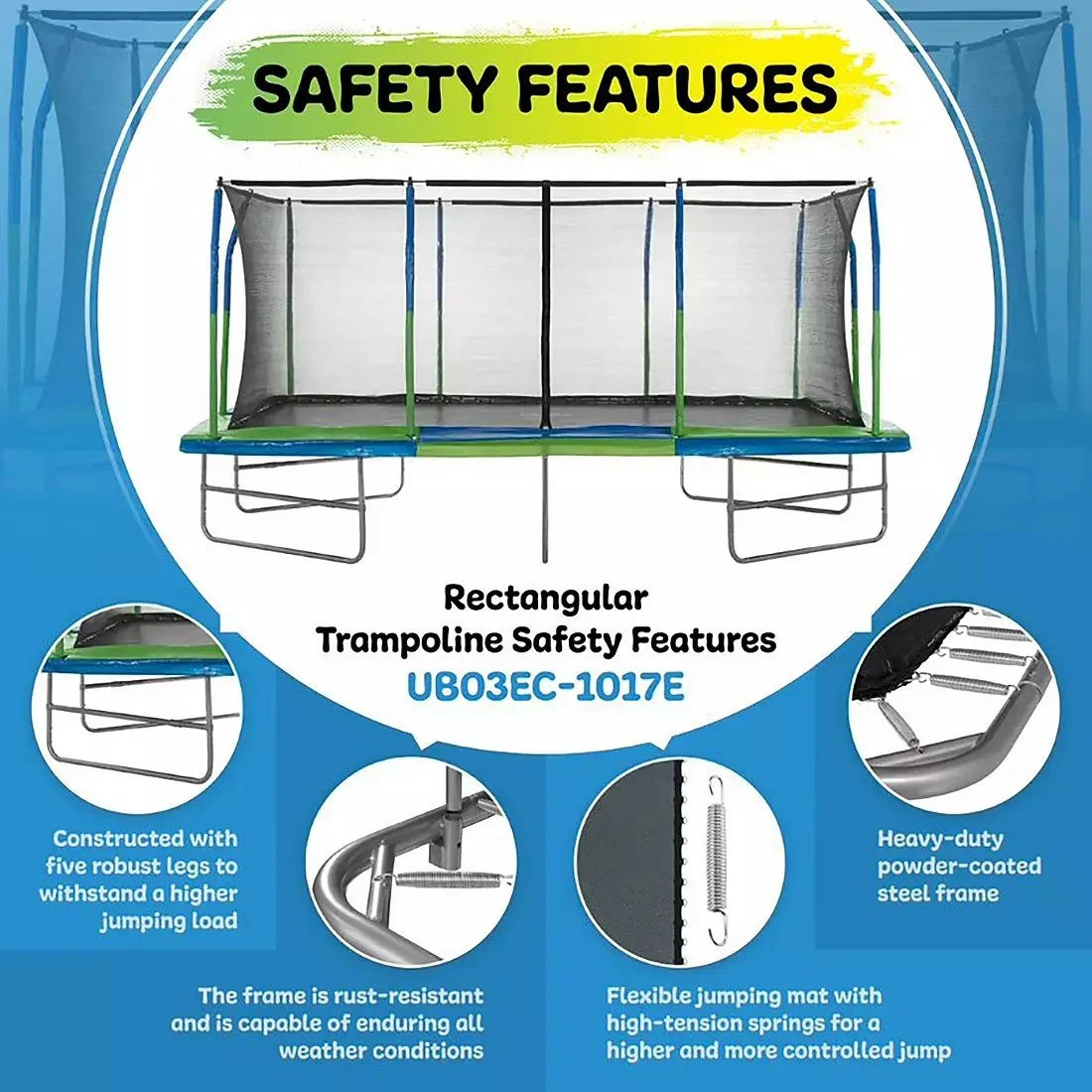 upper bounce mega trampoline 10′ x 17′ upper bounce mega trampoline 10′ x 17′
