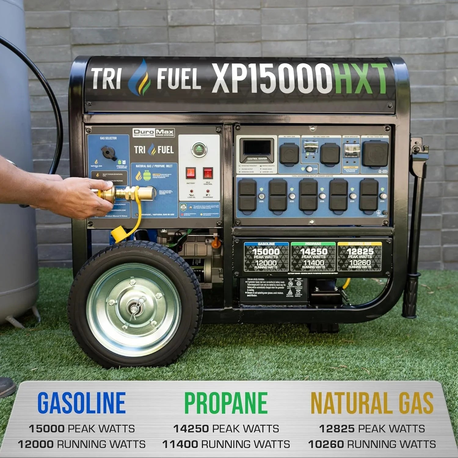 duromax 15,000 watt tri fuel portables generators xp15000hxt duromax 15,000 watt tri fuel portables generators xp15000hxt