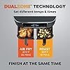 ninja dz201 foodi 8 quart 6 in 1 dualzone 2 basket air fryer with 2 independent frying baskets, match cook & smart finish to roast, broil, dehydrate & more for quick, easy meals, grey ninja dz201 foodi 8 quart 6 in 1 dualzone 2 basket air fryer with 2 independent frying baskets, match cook & smart finish to roast, broil, dehydrate & more for quick, easy meals, grey