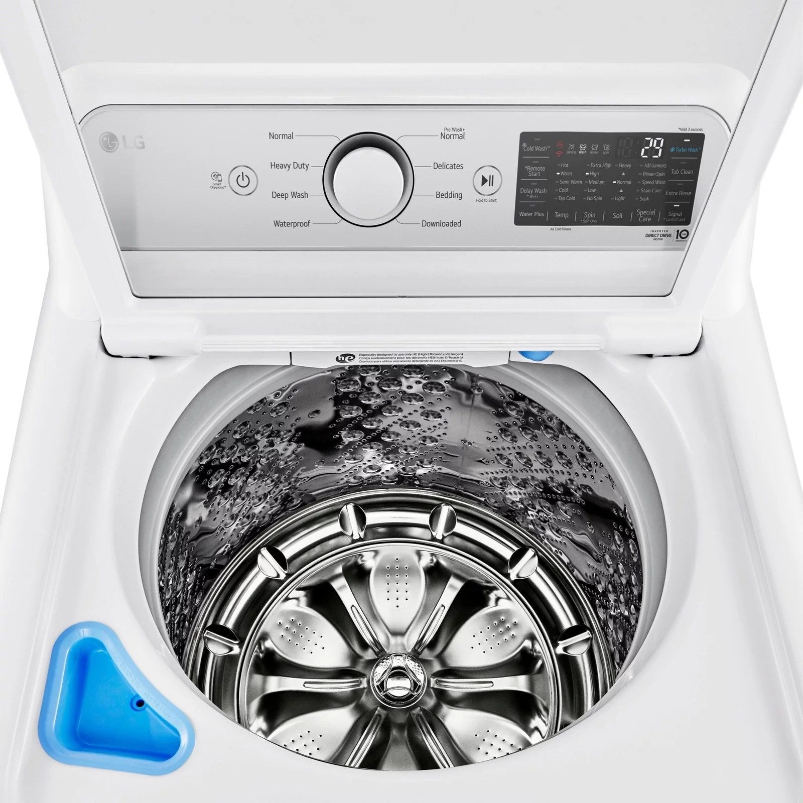 lg – 5.5 cu. ft. smart top load washer with turbowash3d – white lg – 5.5 cu. ft. smart top load washer with turbowash3d – white