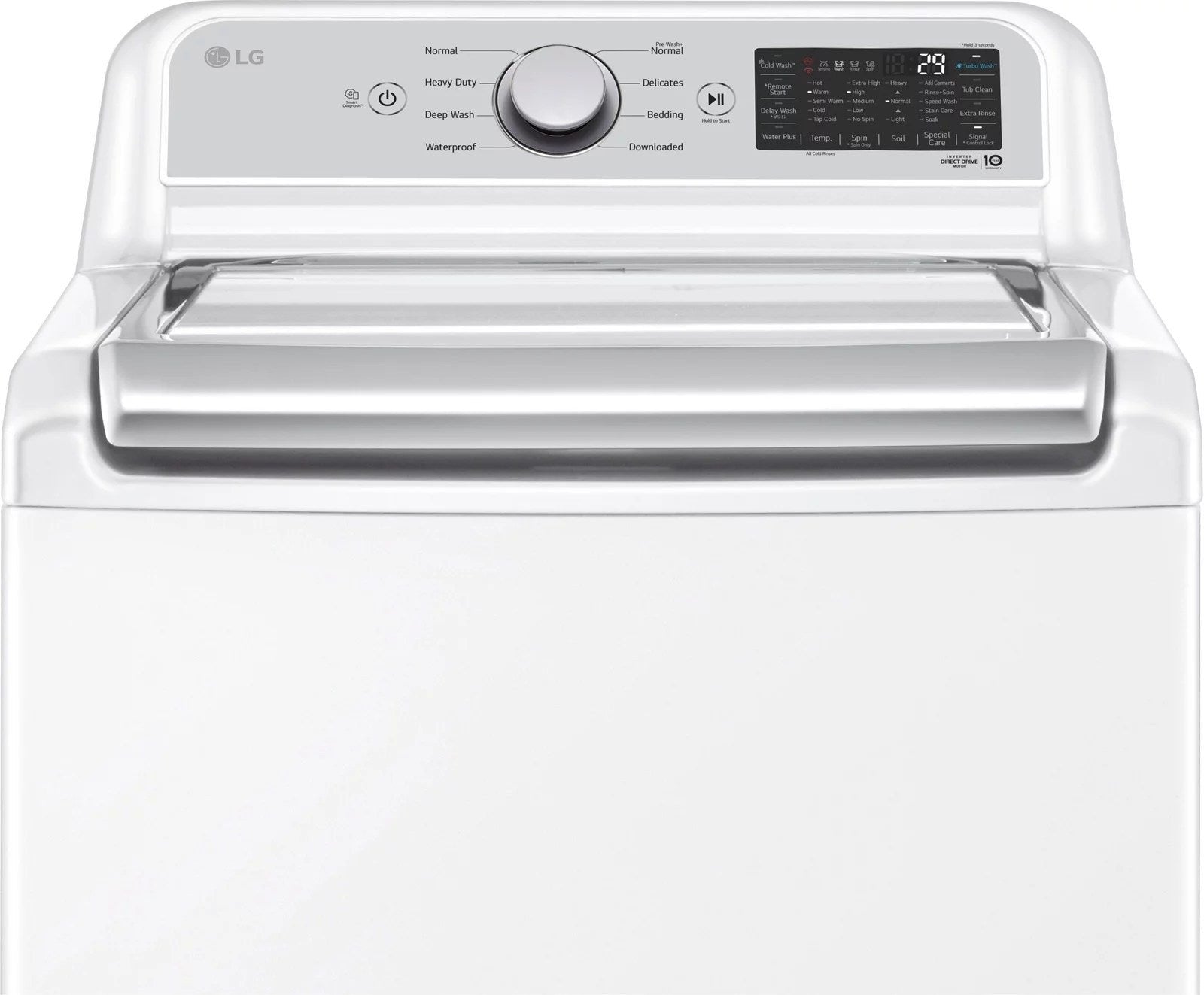 lg – 5.5 cu. ft. smart top load washer with turbowash3d – white lg – 5.5 cu. ft. smart top load washer with turbowash3d – white