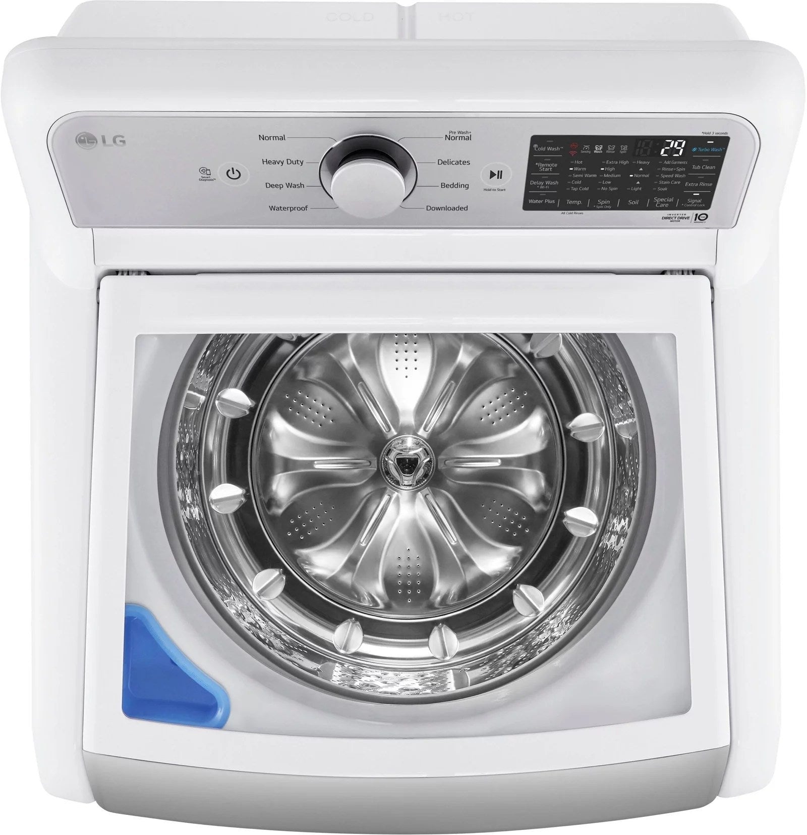 lg – 5.5 cu. ft. smart top load washer with turbowash3d – white lg – 5.5 cu. ft. smart top load washer with turbowash3d – white