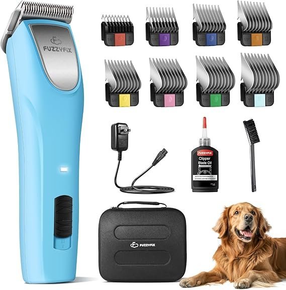 professional dog clippers for grooming – 2 speed for thick curly matted coats, low noise cordless pet hair trimmer with detachable a5 blade & metal guide combs kit for horse animal breeds professional dog clippers for grooming – 2 speed for thick curly matted coats, low noise cordless pet hair trimmer with detachable a5 blade & metal guide combs kit for horse animal breeds