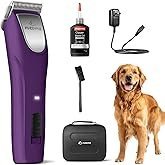 professional dog clippers for grooming – 2 speed for thick curly matted coats, low noise cordless pet hair trimmer with detachable a5 blade & metal guide combs kit for horse animal breeds professional dog clippers for grooming – 2 speed for thick curly matted coats, low noise cordless pet hair trimmer with detachable a5 blade & metal guide combs kit for horse animal breeds