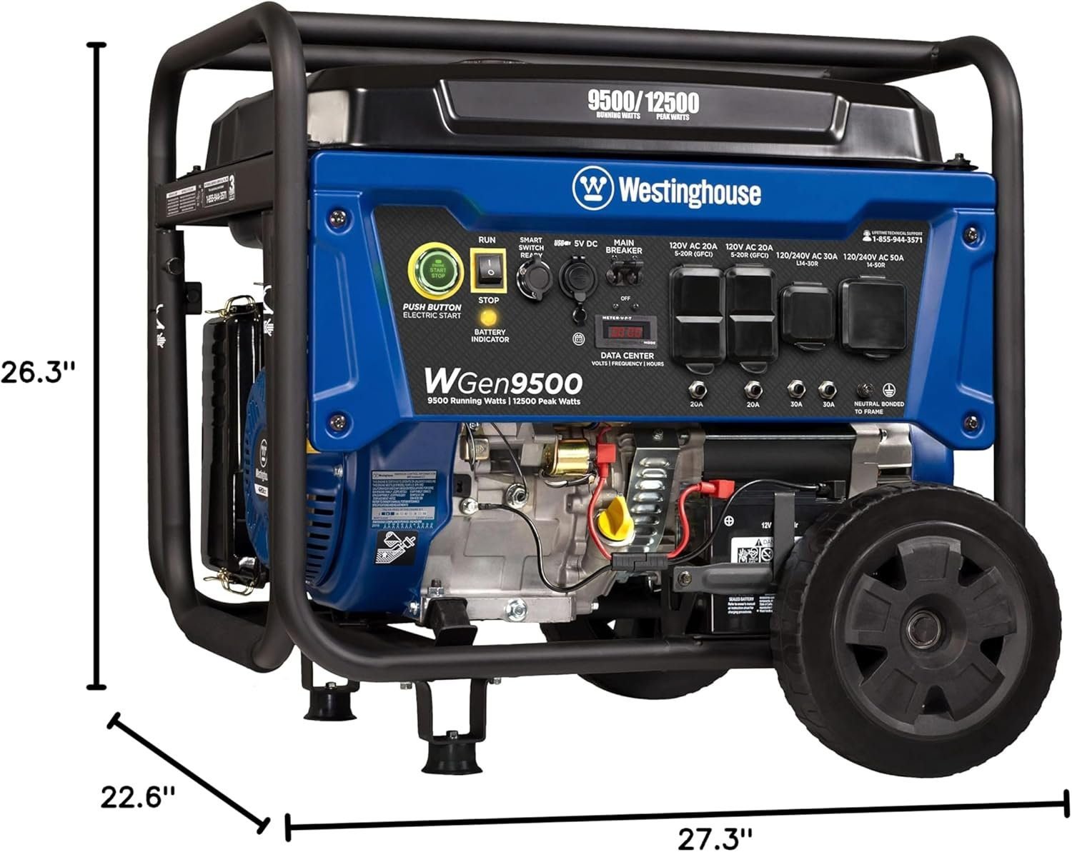 westinghouse 9500 peak watt home backup portable gas powered generator westinghouse 9500 peak watt home backup portable gas powered generator