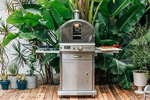 summerset ‘the oven’ outdoor freestanding large capacity gas ovens with pizza stones, smoker box and mobile cart, 304 stainless steel construction, natural gas summerset ‘the oven’ outdoor freestanding large capacity gas ovens with pizza stones, smoker box and mobile cart, 304 stainless steel construction, natural gas