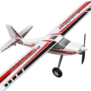 volantexrc remote control airplane trainstar ascent electric rc trainer aircraft, 1400 mm wingspan & plastic unibody fuselage pnp versions