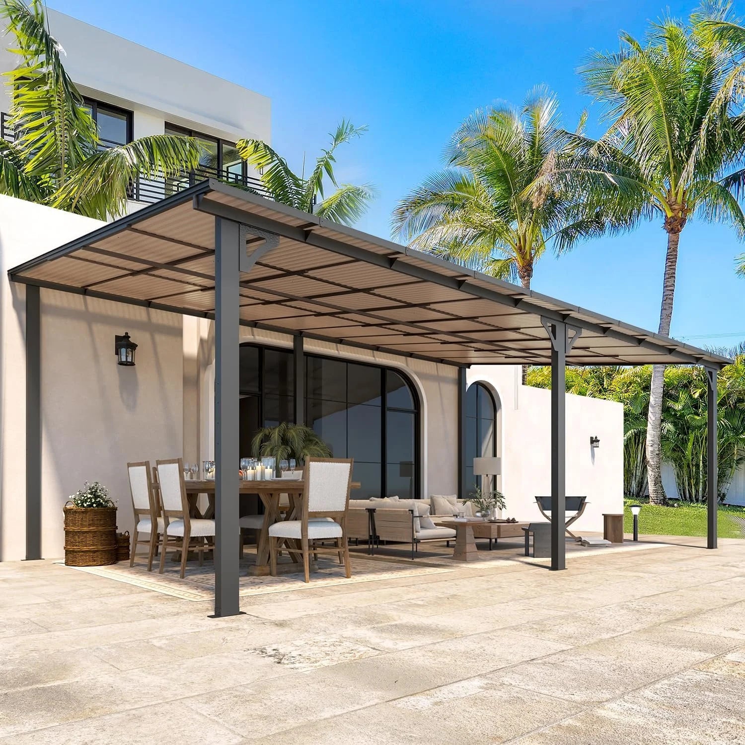 aecojoy 20’x12′ wall mounteds gazebos pergola aecojoy 20’x12′ wall mounteds gazebos pergola