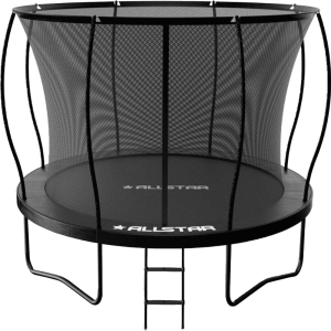allstar 10 trampoline outdoor backyard play equipment with net & ladder