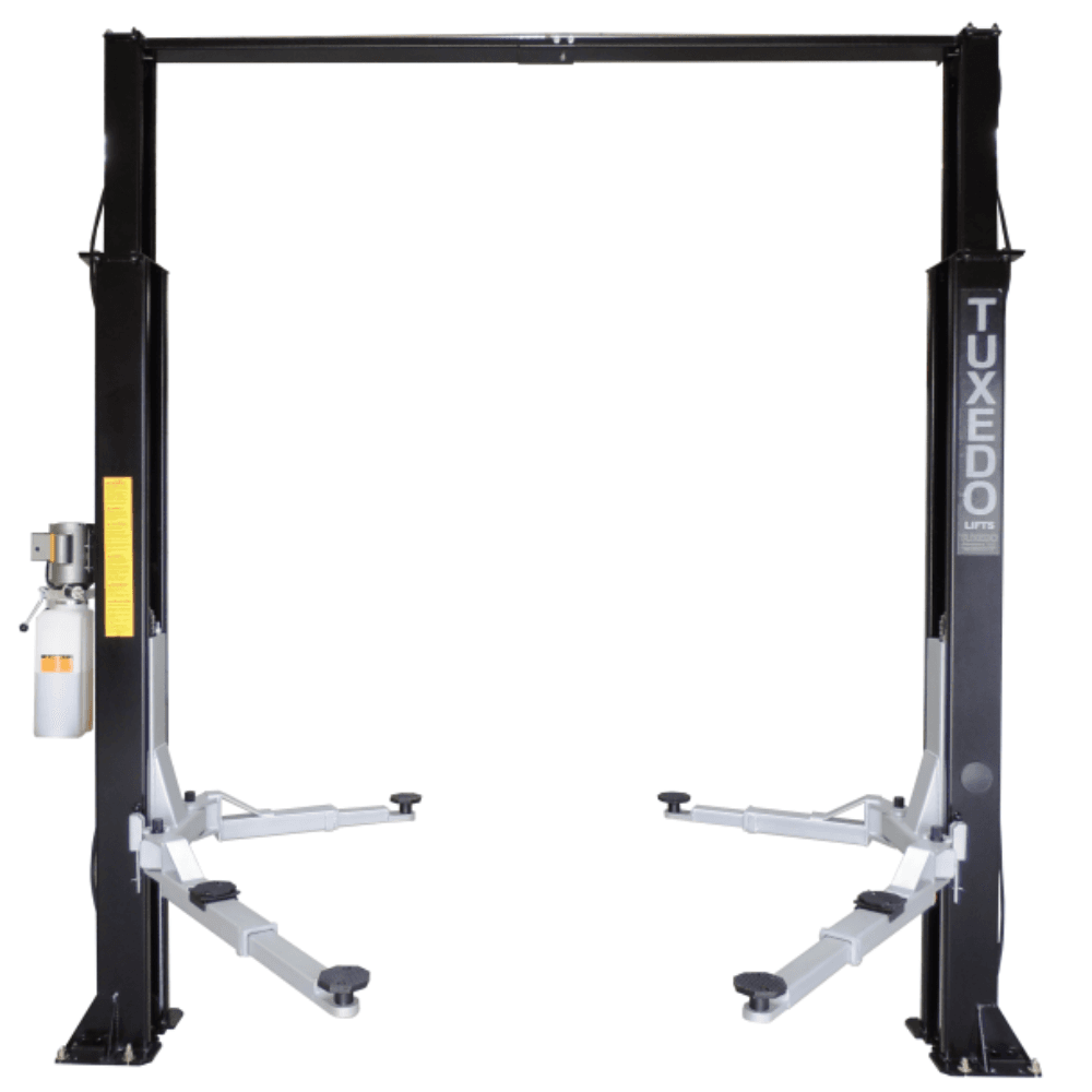 asymmetric 2 post car lift clear floor 9,000 lbs. capacity heavy duty in black asymmetric 2 post car lift clear floor 9,000 lbs. capacity heavy duty in black
