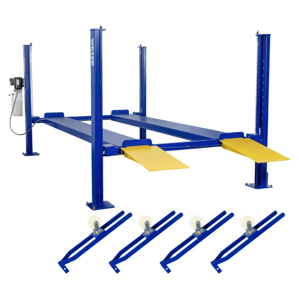 weize 8500lbs 4 post car lift with caster kits – pla 1030 weize 8500lbs 4 post car lift with caster kits – pla 1030