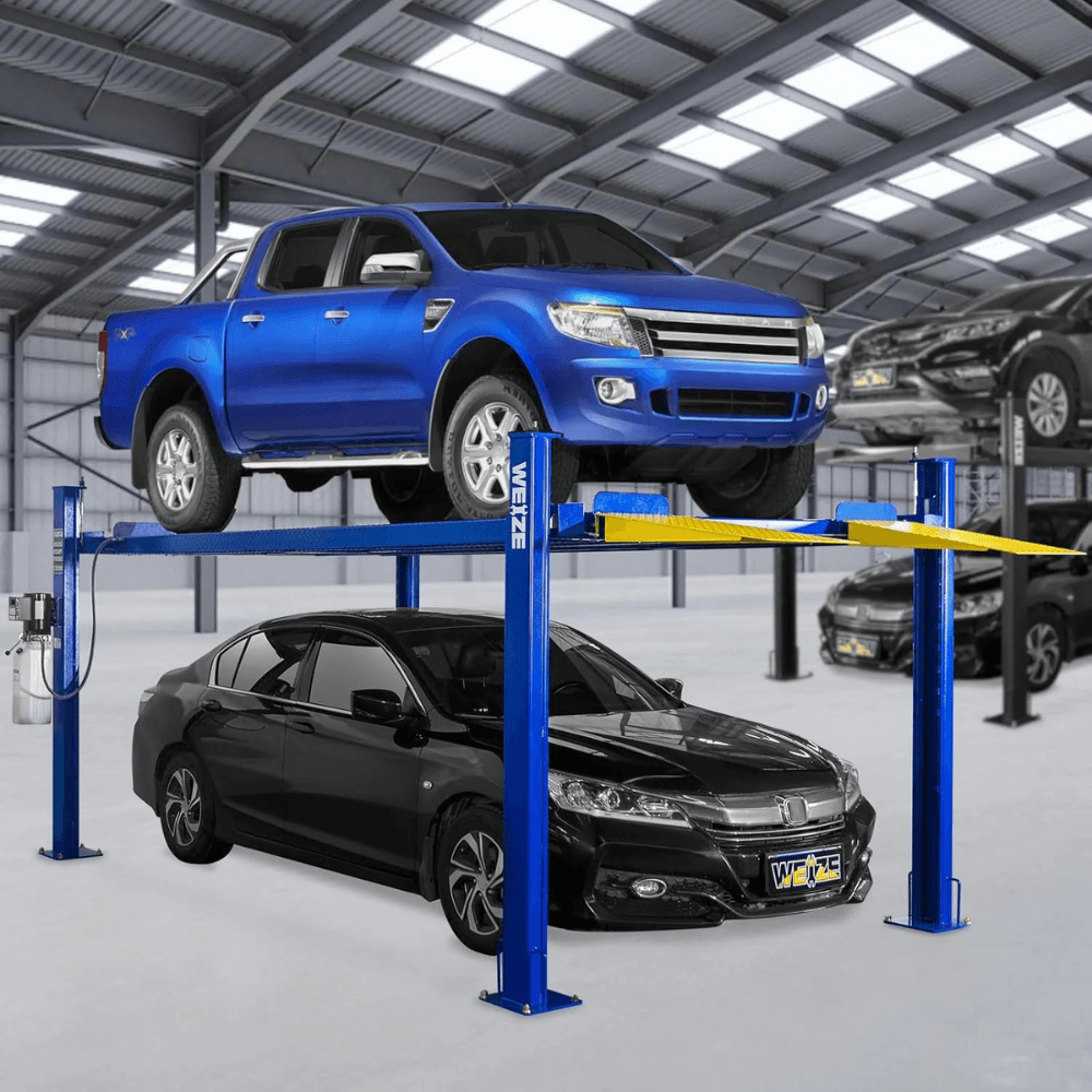 weize 8500lbs 4 post car lift with caster kits – pla 1030 weize 8500lbs 4 post car lift with caster kits – pla 1030