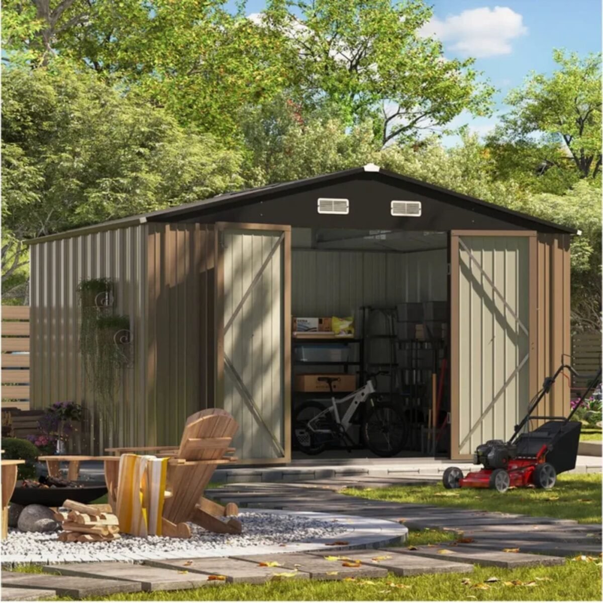 patiowell 10×8 shed with windows patiowell 10×8 shed with windows