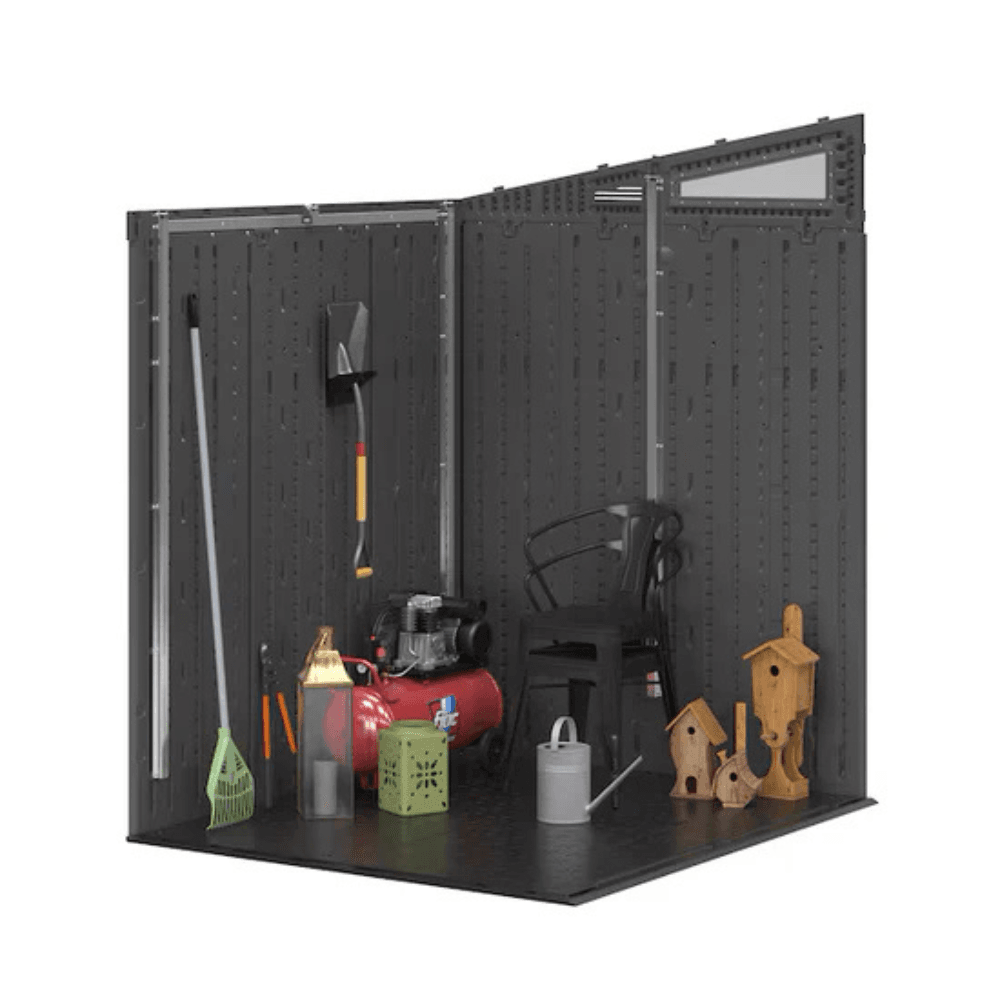 suncast 6 ft x 5 ft resin shed lean to resin storage shed (floor included) suncast 6 ft x 5 ft resin shed lean to resin storage shed (floor included)