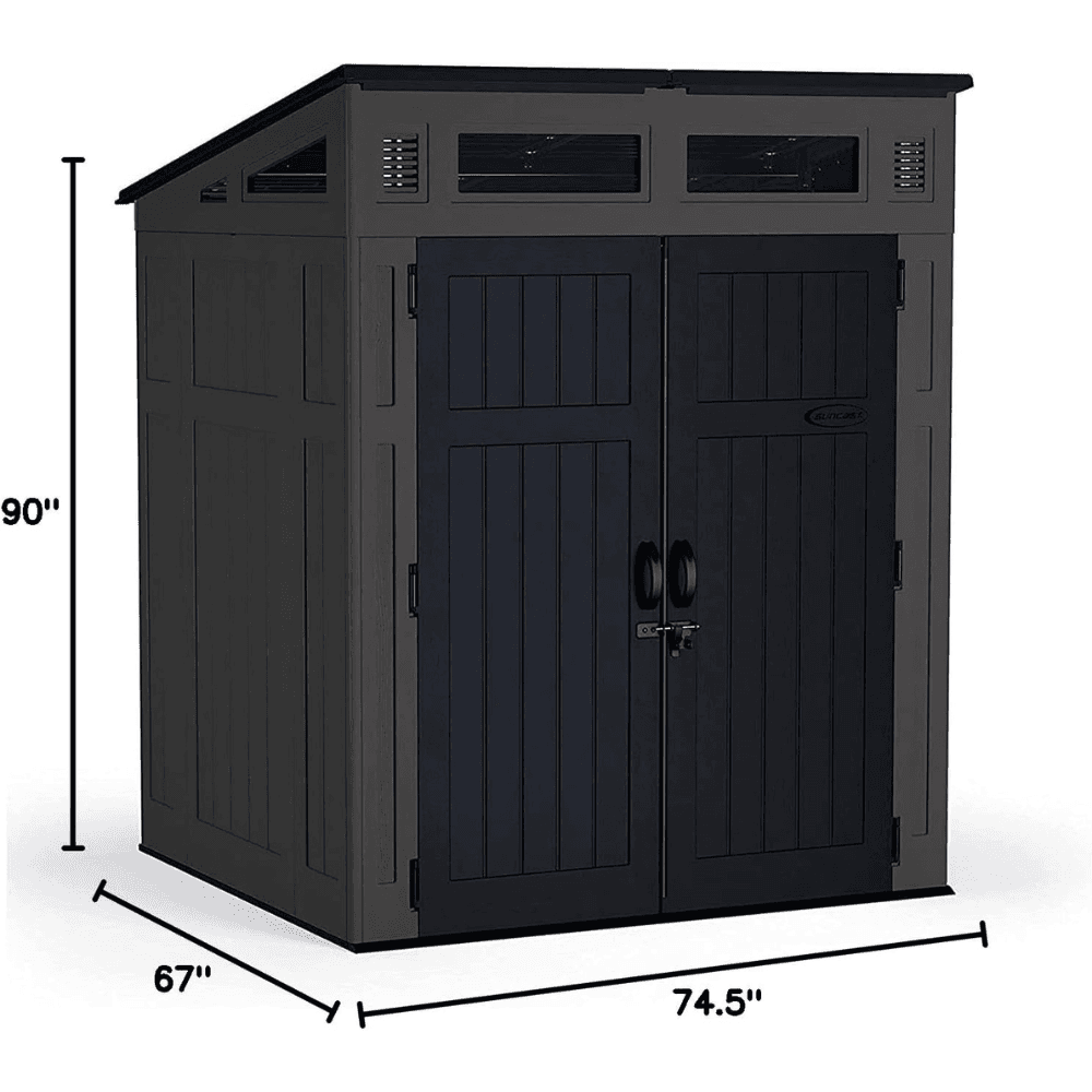suncast 6 ft x 5 ft resin shed lean to resin storage shed (floor included) suncast 6 ft x 5 ft resin shed lean to resin storage shed (floor included)