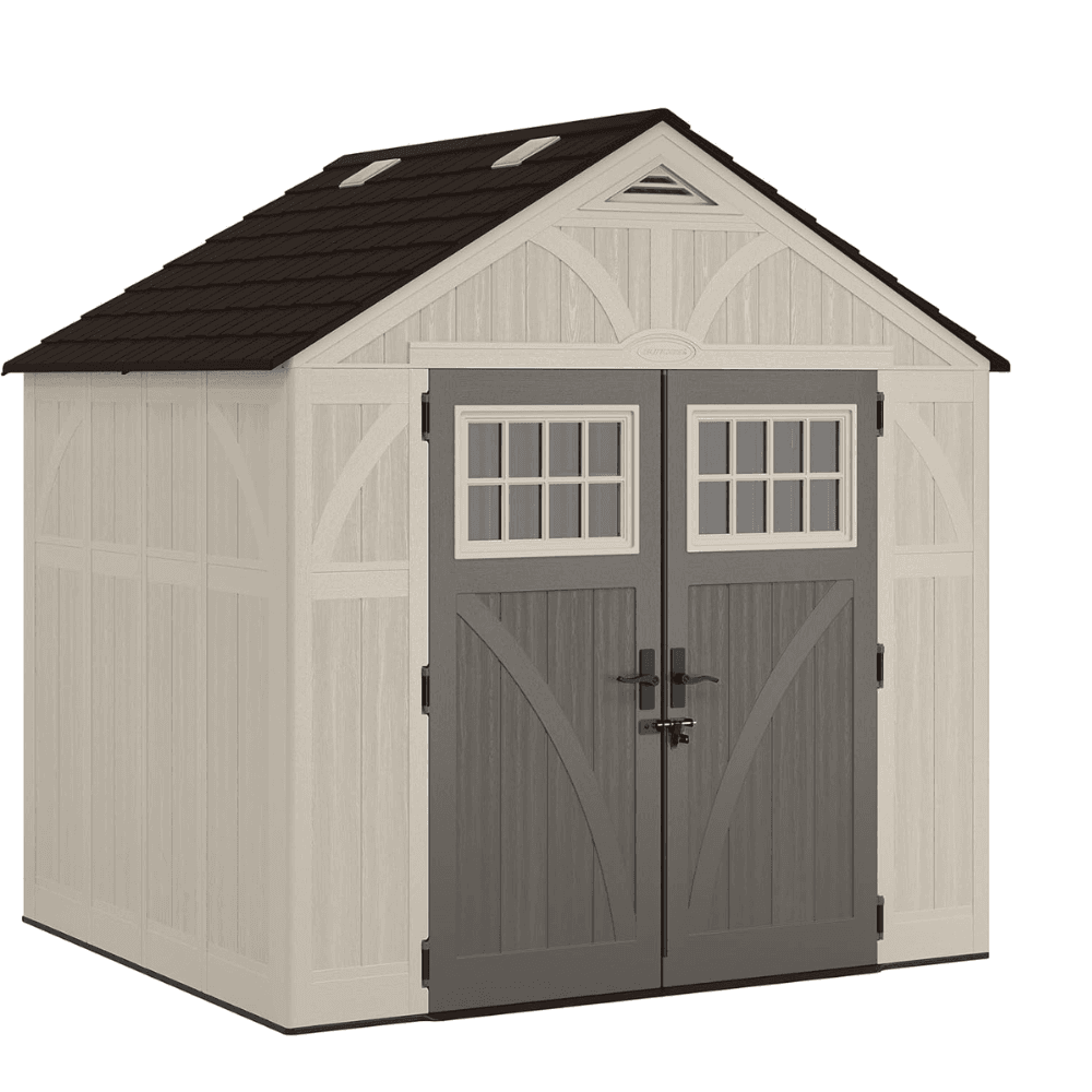 suncast tremont 8 ft. w x 7 ft. d resin storage shed bms8700 suncast tremont 8 ft. w x 7 ft. d resin storage shed bms8700