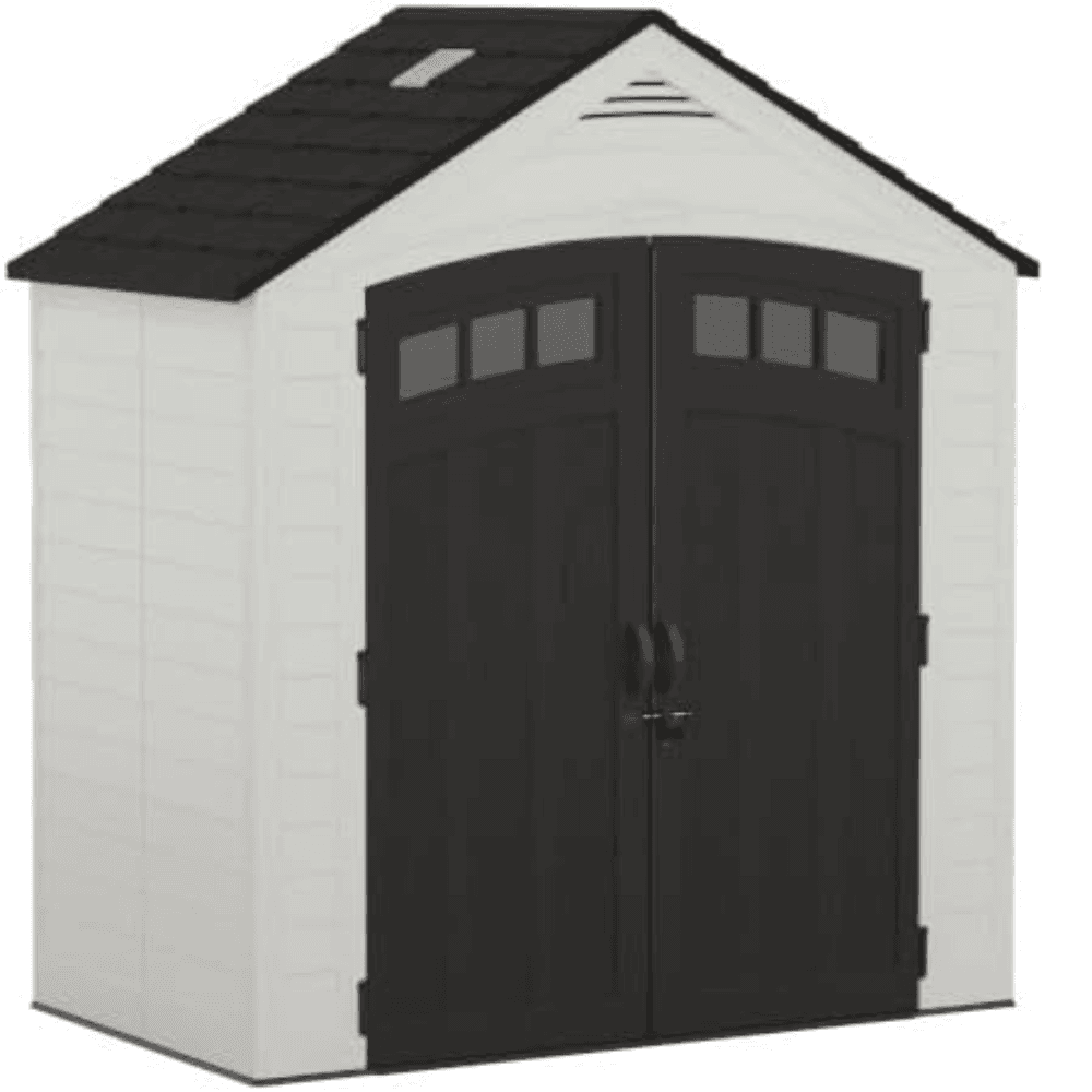 suncast vista 7 ft. x 4 ft. resin standard modern storage shed with floor kit suncast vista 7 ft. x 4 ft. resin standard modern storage shed with floor kit