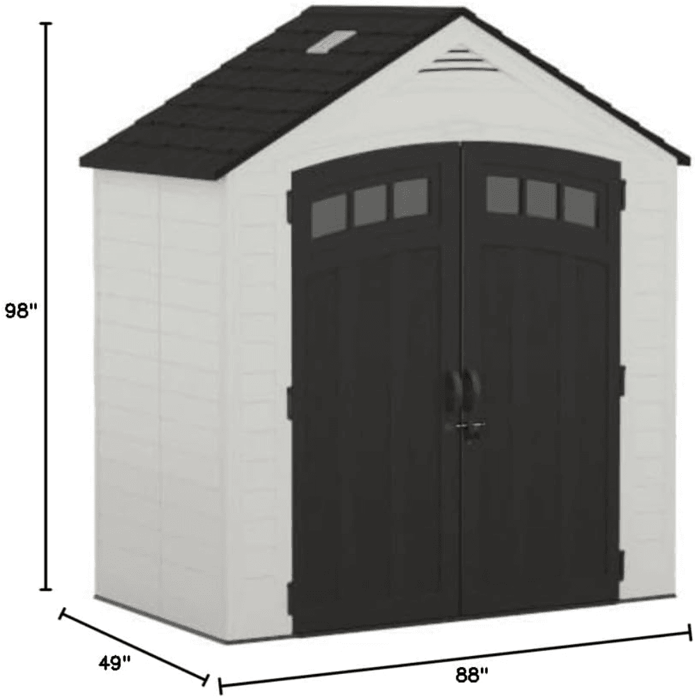 suncast vista 7 ft. x 4 ft. resin standard modern storage shed with floor kit suncast vista 7 ft. x 4 ft. resin standard modern storage shed with floor kit