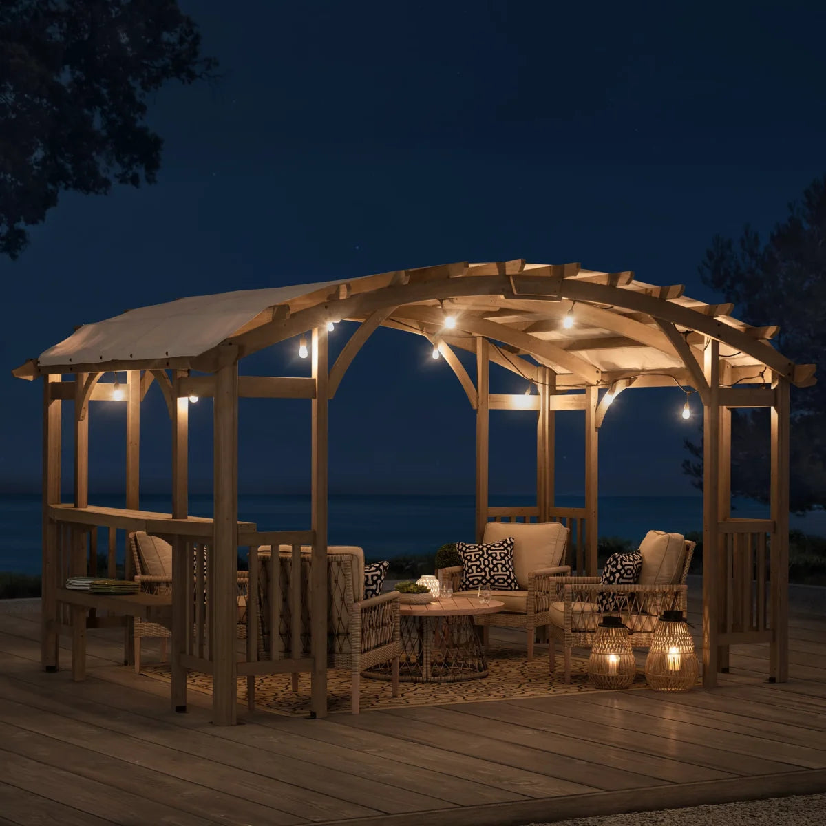sunjoy bellucci 10 x 14 ft. light grey outdoor cedar wood framed arched pergola sunjoy bellucci 10 x 14 ft. light grey outdoor cedar wood framed arched pergola