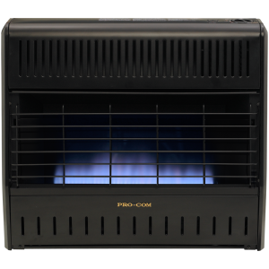 procom reconditioned dual fuel ventless garage heater – 30,000 btu, manual control – model# md300hga r