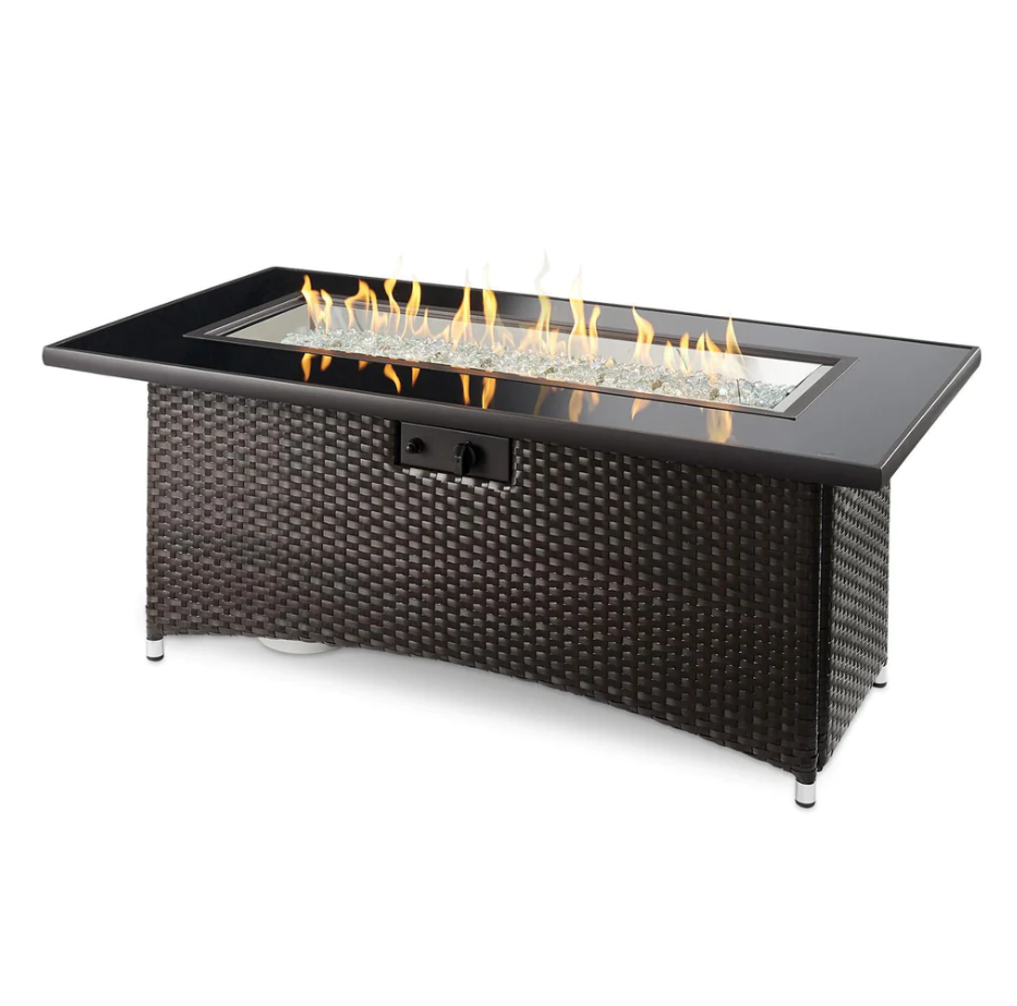 the outdoor greatroom company montego 59 inch linear propane gas fire pit table the outdoor greatroom company montego 59 inch linear propane gas fire pit table
