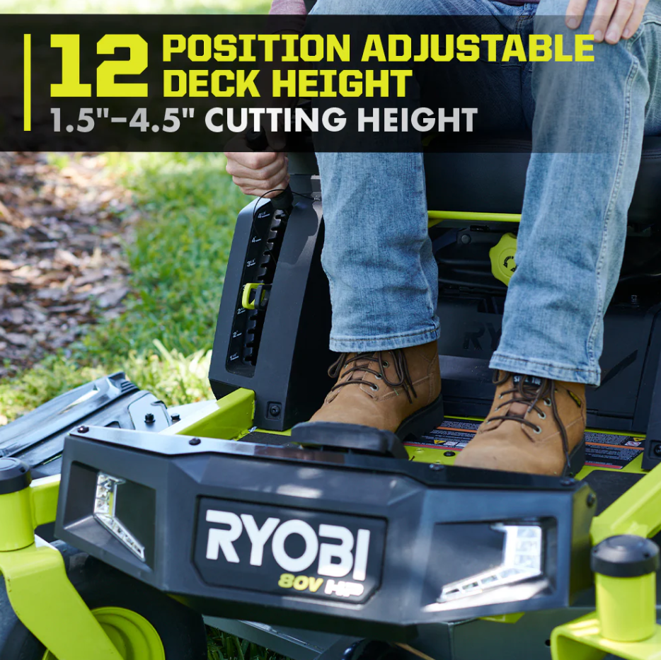 ryobi 80v hp brushless 54 in. battery electric cordless zero turn mower & mulch kit ryobi 80v hp brushless 54 in. battery electric cordless zero turn mower & mulch kit