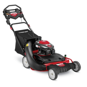 troy bilt 3 n 1 self propelled rwd gas lawn mower, 195cc engine