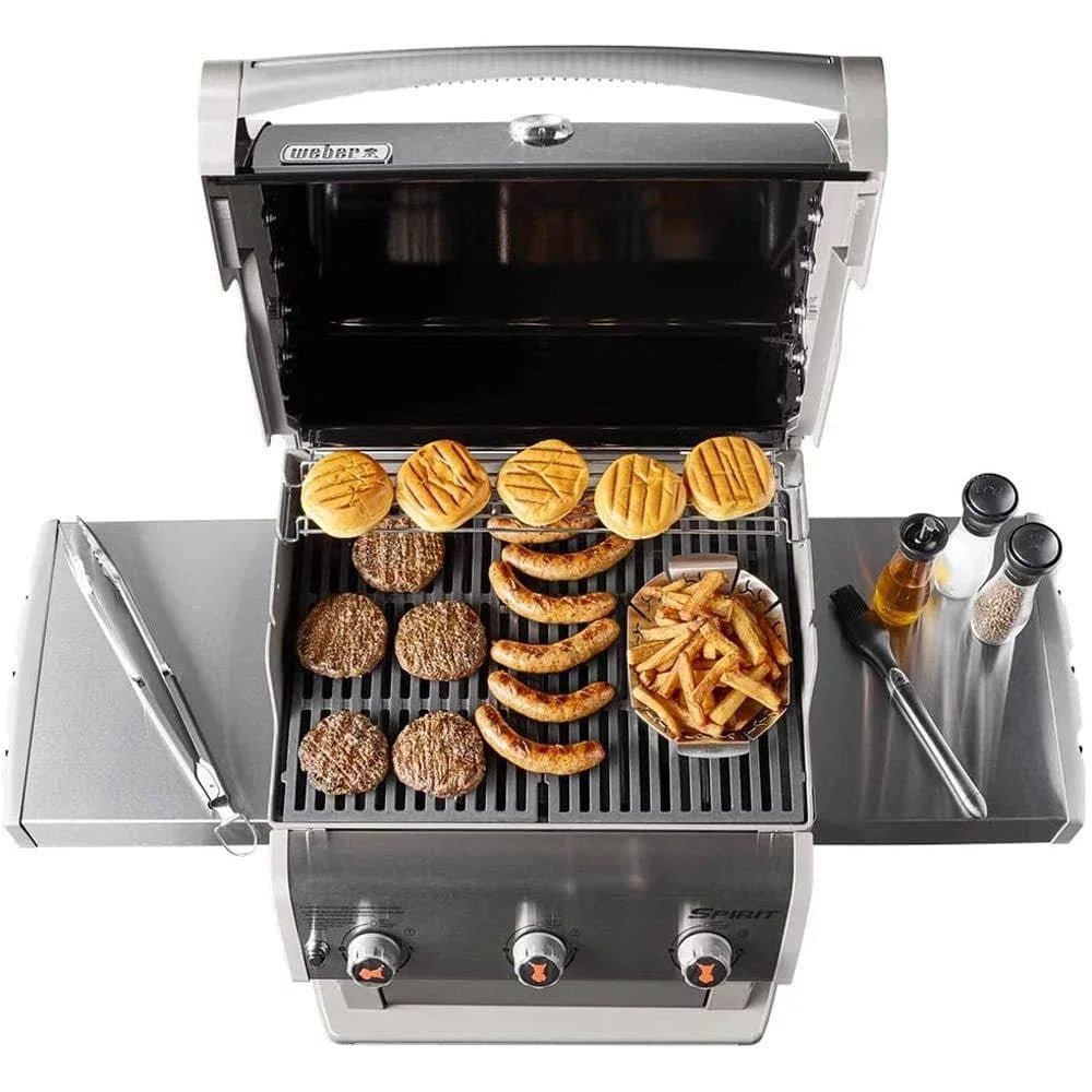 weber 47510001 spirit e 310 3 burner natural gas black bundle with generic grill cover barbecue drip pans set of 3 weber 47510001 spirit e 310 3 burner natural gas black bundle with generic grill cover barbecue drip pans set of 3